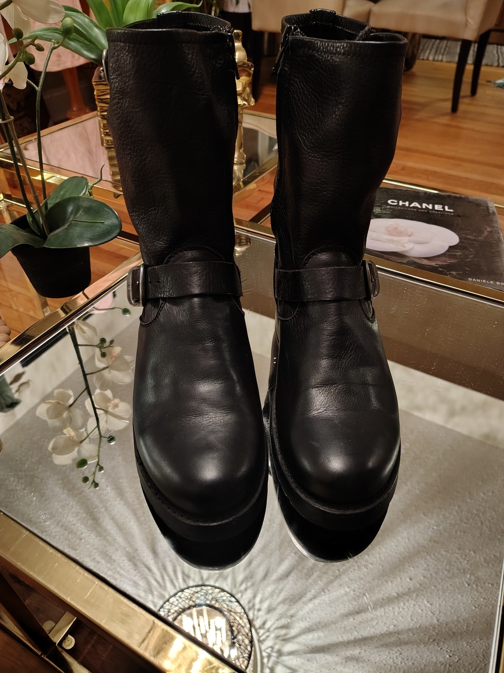 Frye Black Leather Boots